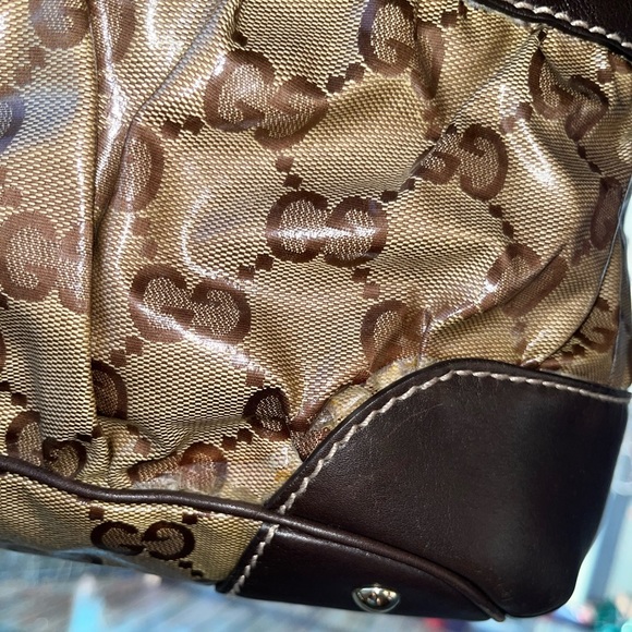 Gucci: Mixed Monogram GG Crystal Coated Hobo Shoulder Bag - Picture 14 of 17